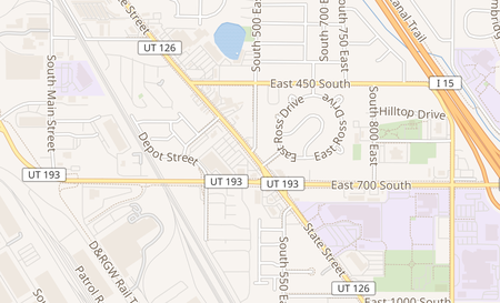 map of 628 S. State St Clearfield, UT 84015