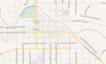 map of 136 E State St Unit C Hastings, MI 49058