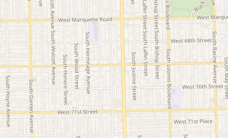 map of 6920 S Ashland Ave Unit B Chicago, IL 60636