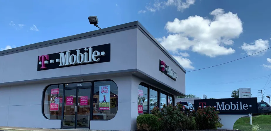 Exterior photo of T-Mobile store at Lindbergh & Union, Saint Louis, MO