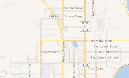 map of 1805 N Florida Ave Lakeland, FL 33805