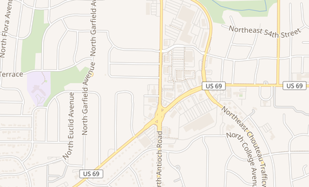map of 5122 NE Antioch Rd Kansas City, MO 64119