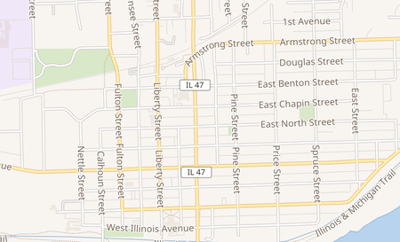 map of 601 Division St. Morris, IL 60450
