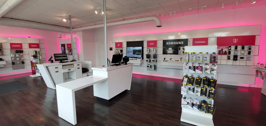 Interior photo of T-Mobile Store at S Broad St & E Centre St, Woodbury, NJ
