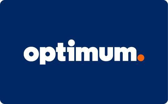optimum logo on dark blue background