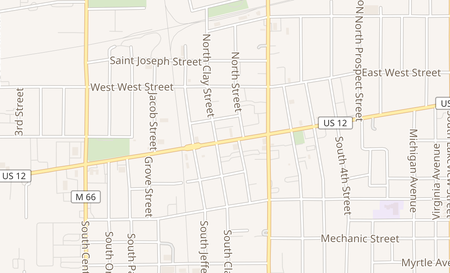 map of 223 W. Chicago Rd. Sturgis, MI 49091