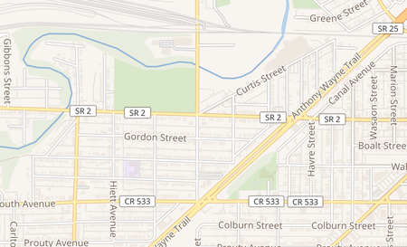 map of 1047 Western Avenue Toledo, OH 43609