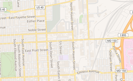 map of 3858 East Lombard Street Baltimore, MD 21224
