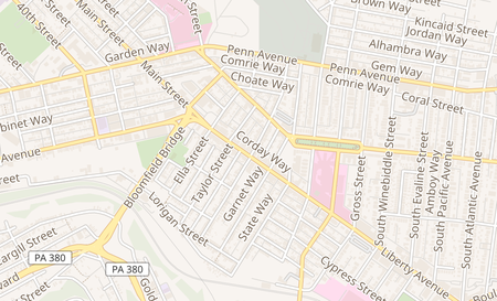 map of 4625 Liberty Ave Pittsburgh, PA 15224