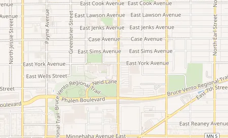 map of 889 Arcade St Saint Paul, MN 55106