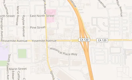 map of 1369 E. Yosemite Ave Manteca, CA 95336