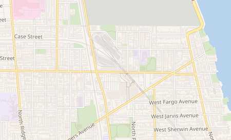 map of 331 Howard St Evanston, IL 60202