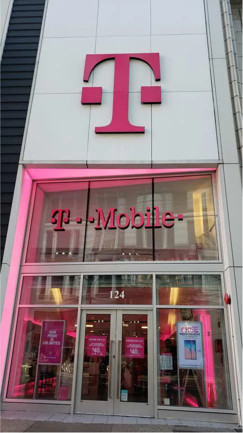 Exterior photo of T-Mobile store at 34th & 6th, New York, NY