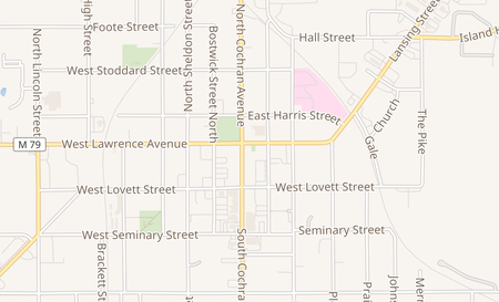 map of 105 S Cochran Ave Charlotte, MI 48813