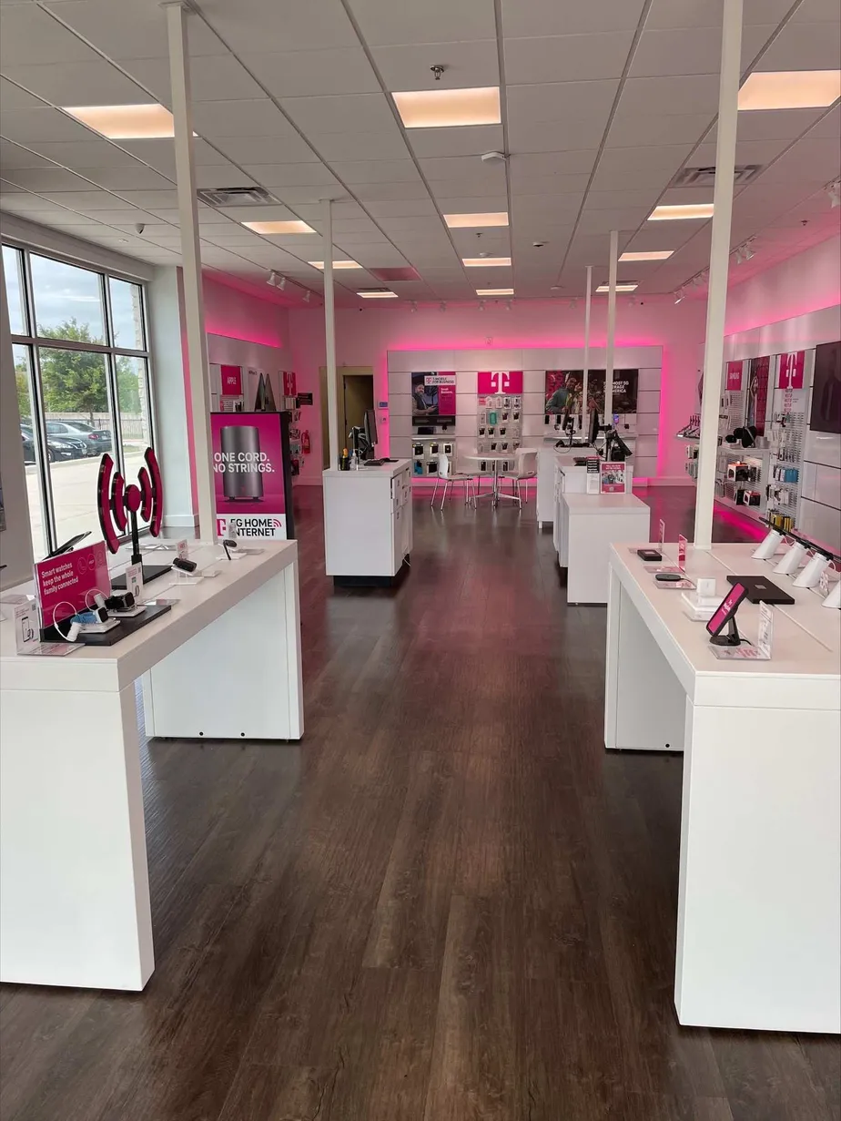 Interior photo of T-Mobile Store at I-35 E & Swisher Rd, Corinth, TX