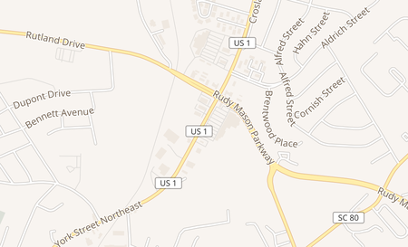 map of 1022 York Street Aiken, SC 29801