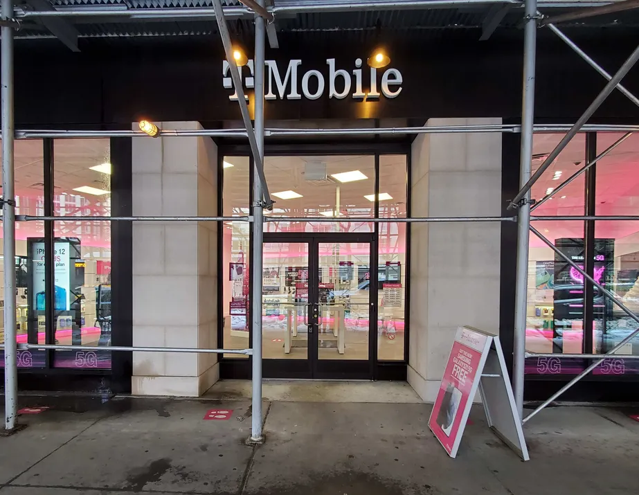 Exterior photo of T-Mobile store at Broadway & W 69th St, New York, NY