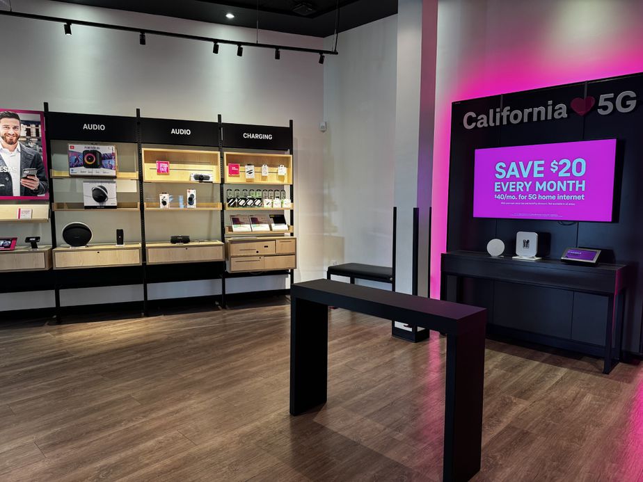 Interior photo of T-Mobile Store at Northridge Mall, Salinas, CA