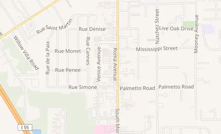 map of 1040 Roma Ave Ste C Hammond, LA 70403