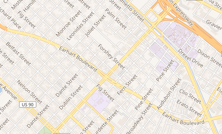 map of 3206 S. Carrollton Ave. New Orleans, LA 70118
