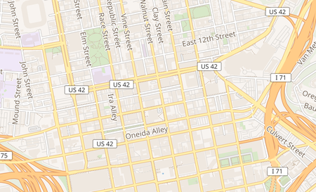 map of 39 E Court St Cincinnati, OH 45202