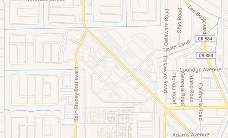 map of 1239 Homestead Road N Lehigh Acres, FL 33936