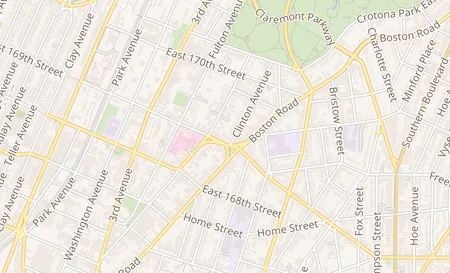 map of 639 169th Street Bronx, NY 10456