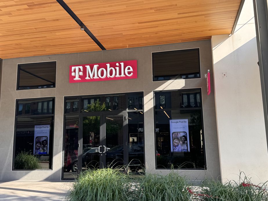 Exterior photo of T-Mobile Store at Shops at Clearfork, Fort Worth, TX