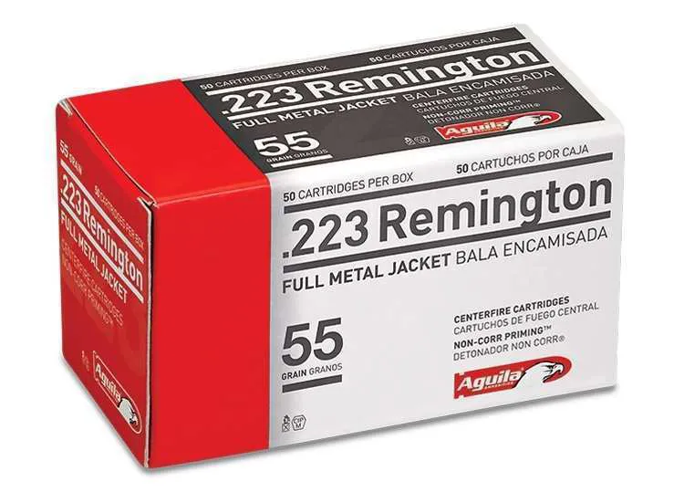 Aguila .223 Remington, 55 Grain FMJ, 50 Rounds 1E223110 - Aguila