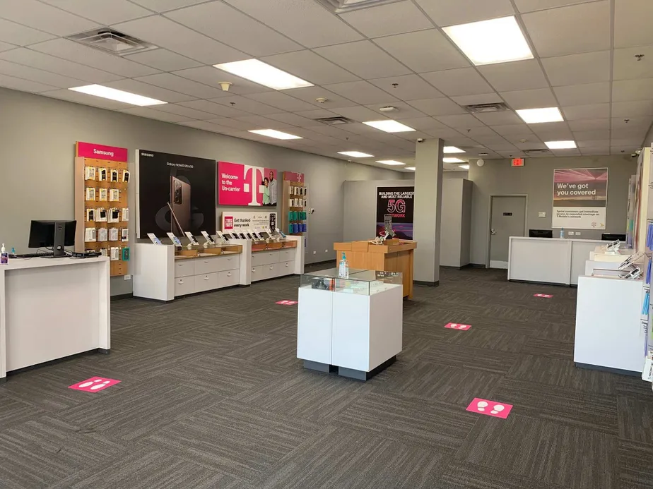 Interior photo of T-Mobile Store at S IL Route 47 & Kingston Dr, Huntley, IL