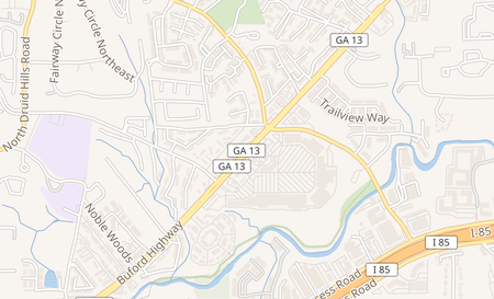 map of 3332 Buford Hwy NE Brookhaven, GA 30329