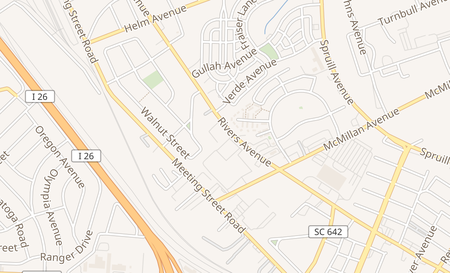 map of 3737 Rivers Ave N Charleston, SC 29405