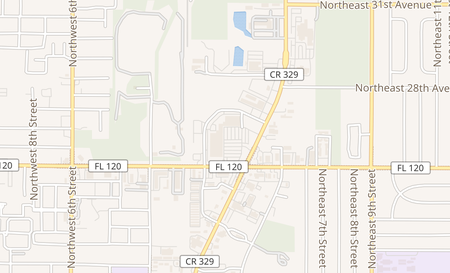 map of 2448 N Main St Gainesville, FL 32609