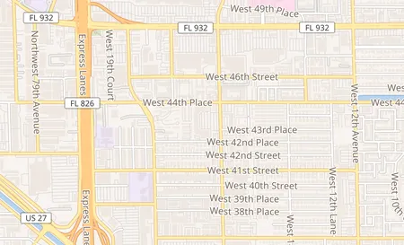 map of 4410 W 16th Avenue Hialeah, FL 33012