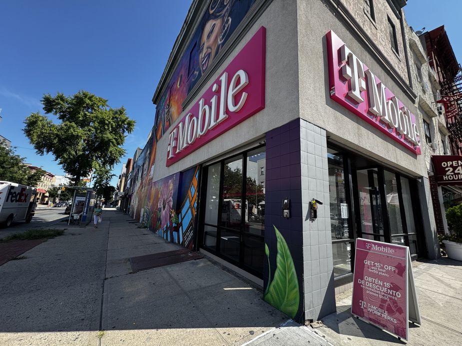 Exterior photo of T-Mobile Store at Grand & Graham, Brooklyn, NY