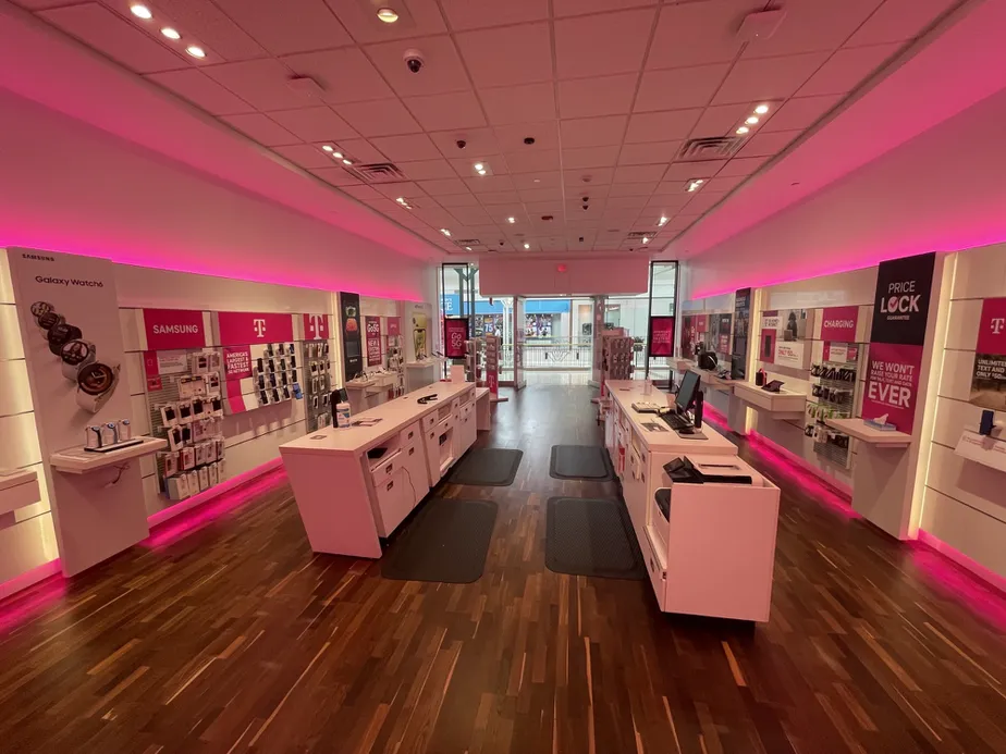 Interior photo of T-Mobile Store at The Woodlands Mall, The Woodlands, TX