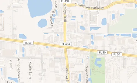 map of 1725 N Alafaya Tr 101B Orlando, FL 32826