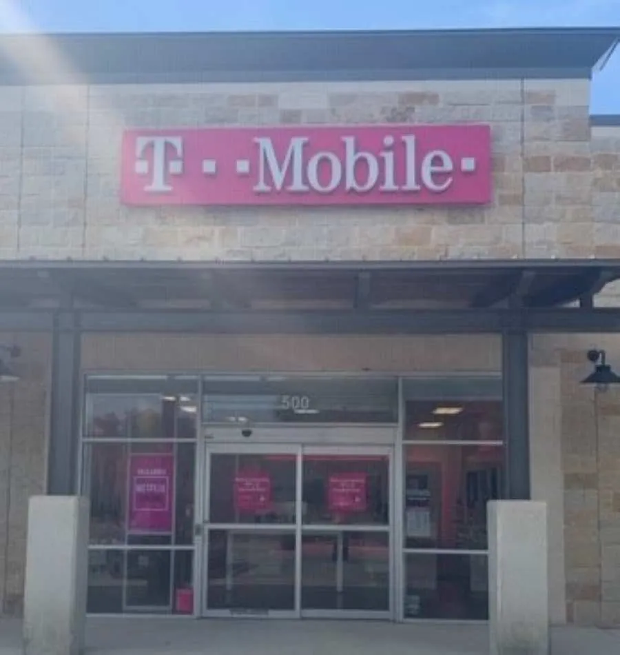 Exterior photo of T-Mobile store at Main St & Old San Antonio Rd, Buda, TX