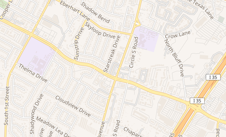 map of 6614 S Congress Ave Austin, TX 78745