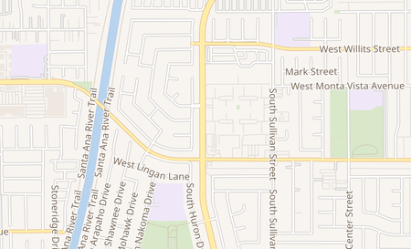 map of 1005 S Fairview St Santa Ana, CA 92704
