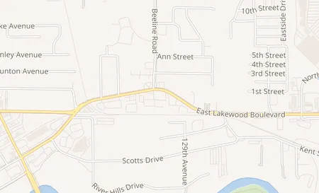 map of 130 E Lakewood Blvd, Suite E Holland, MI 49424