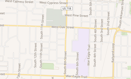 map of 914 S 8th St Rogers, AR 72756