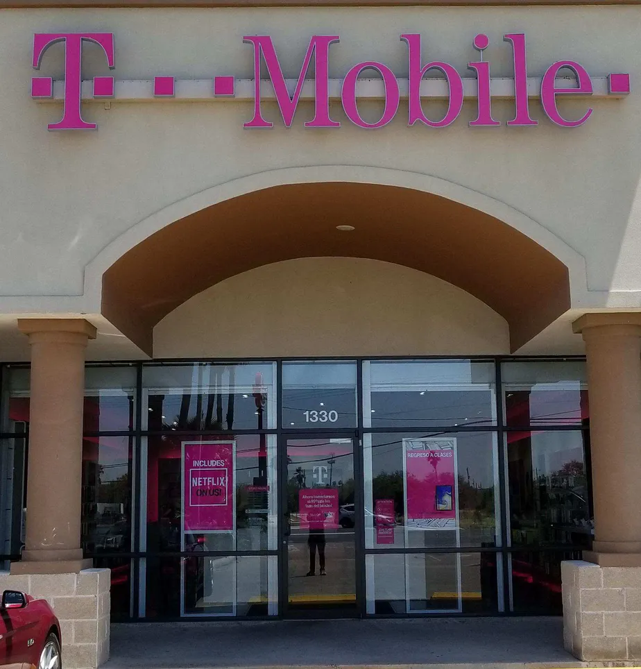 Exterior photo of T-Mobile store at Ed Carey, Harlingen, TX