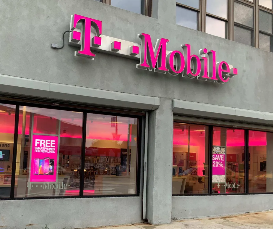Exterior photo of T-Mobile store at Springfield Ave & Myrtle Ave, Irvington, NJ