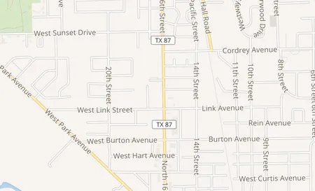 map of 1711 N 16th St Orange, TX 77630