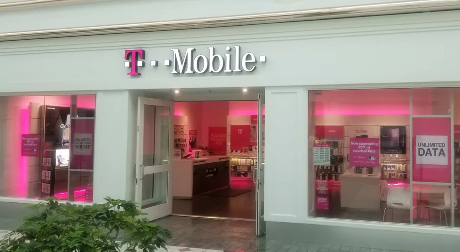 Exterior photo of T-Mobile store at Eastview Mall 3, Victor, NY