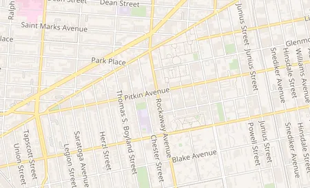 map of 1692 Pitkin Ave Brooklyn, NY 11212