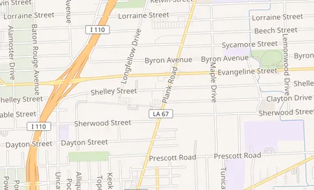 map of 4670 Plank Road Baton Rouge, LA 70805