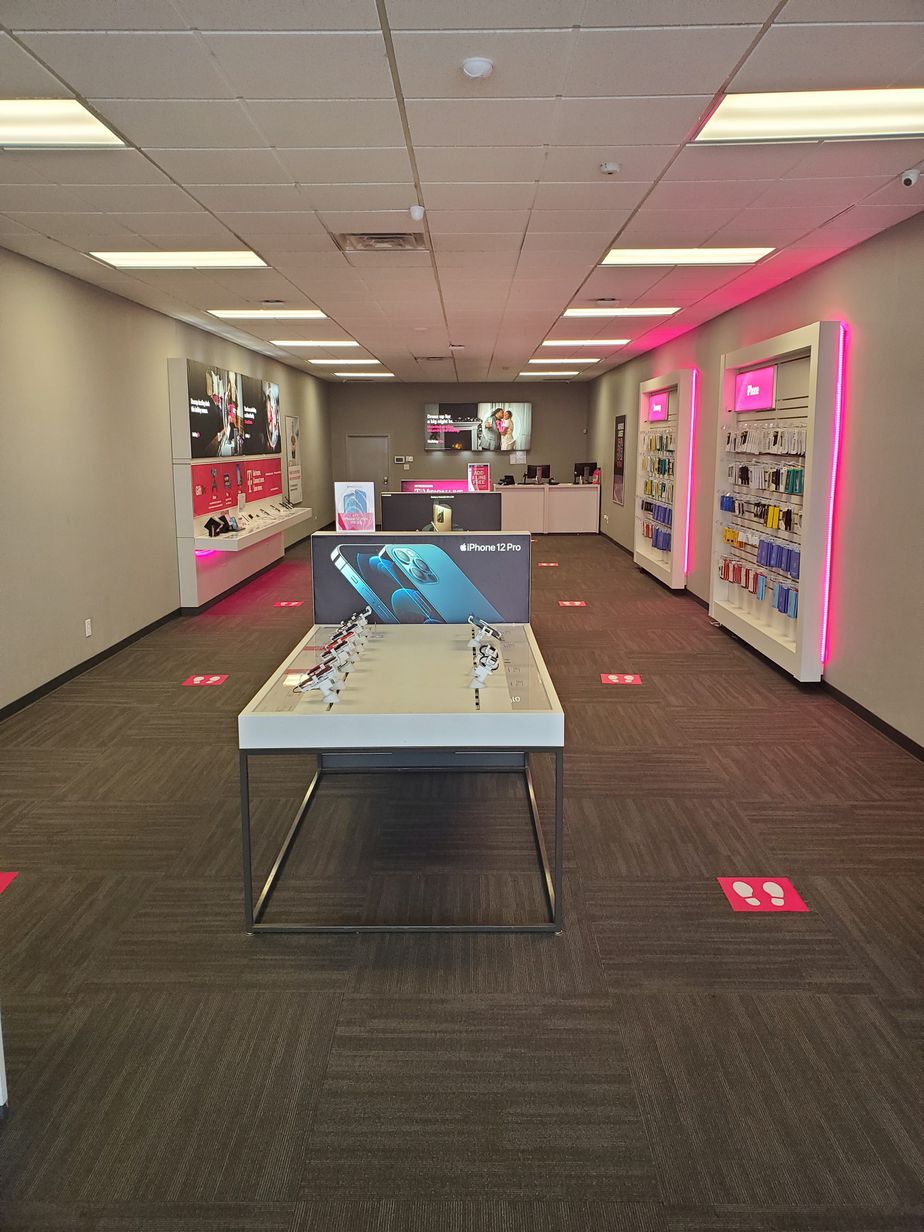 Interior photo of T-Mobile Store at Old Capital Plaza, Corydon, IN