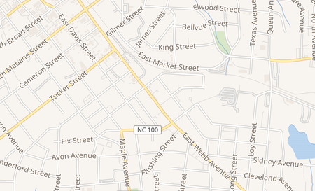 map of 926 E. Webb Ave Burlington, NC 27217